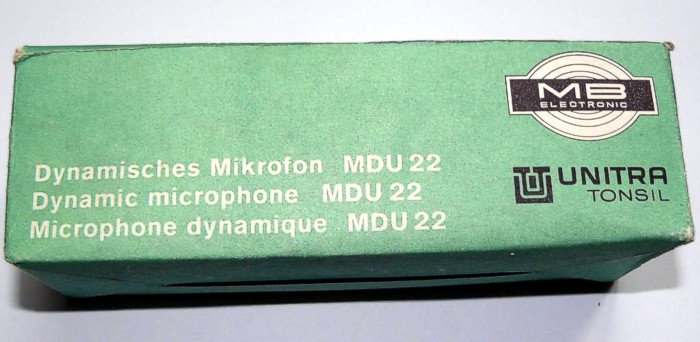 Mikrofon UNITRA TONSIL MDU 22 WZ - pvodn paprov krabika