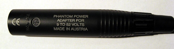 phantom adaptér v konektoru XLR