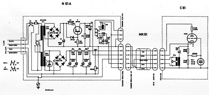 Schema zapojen� p�edzesilova�e a napaje�e