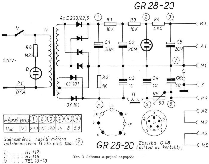 Schema zapojen� napaje�e N57