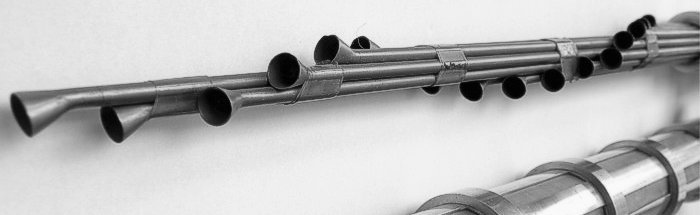 Kondenz�torov� linkov� mikrofon AMC 360 - detail svazku trubek